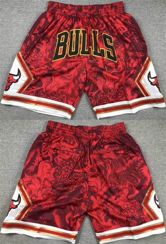 Mens Chicago Bulls Red Shorts (Run Small)->nba shorts->NBA Jersey